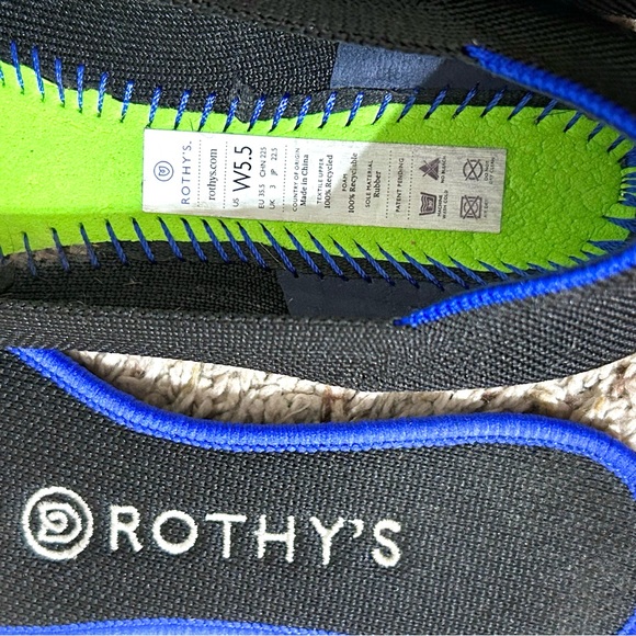 Rothy's Black Solid Ballet Flats Round Toe Size 5.5 - Picture 8 of 8